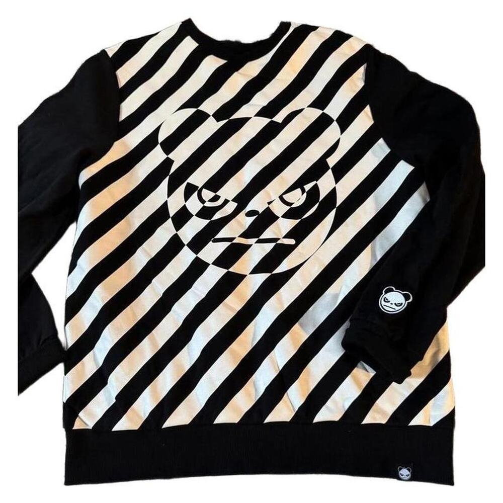 Hipanda sweatshirt black and white